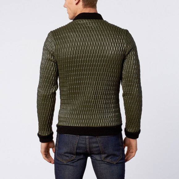 RNT23 | Mens Quilted Hoodie Sports Jacket - Picture 3 of 7